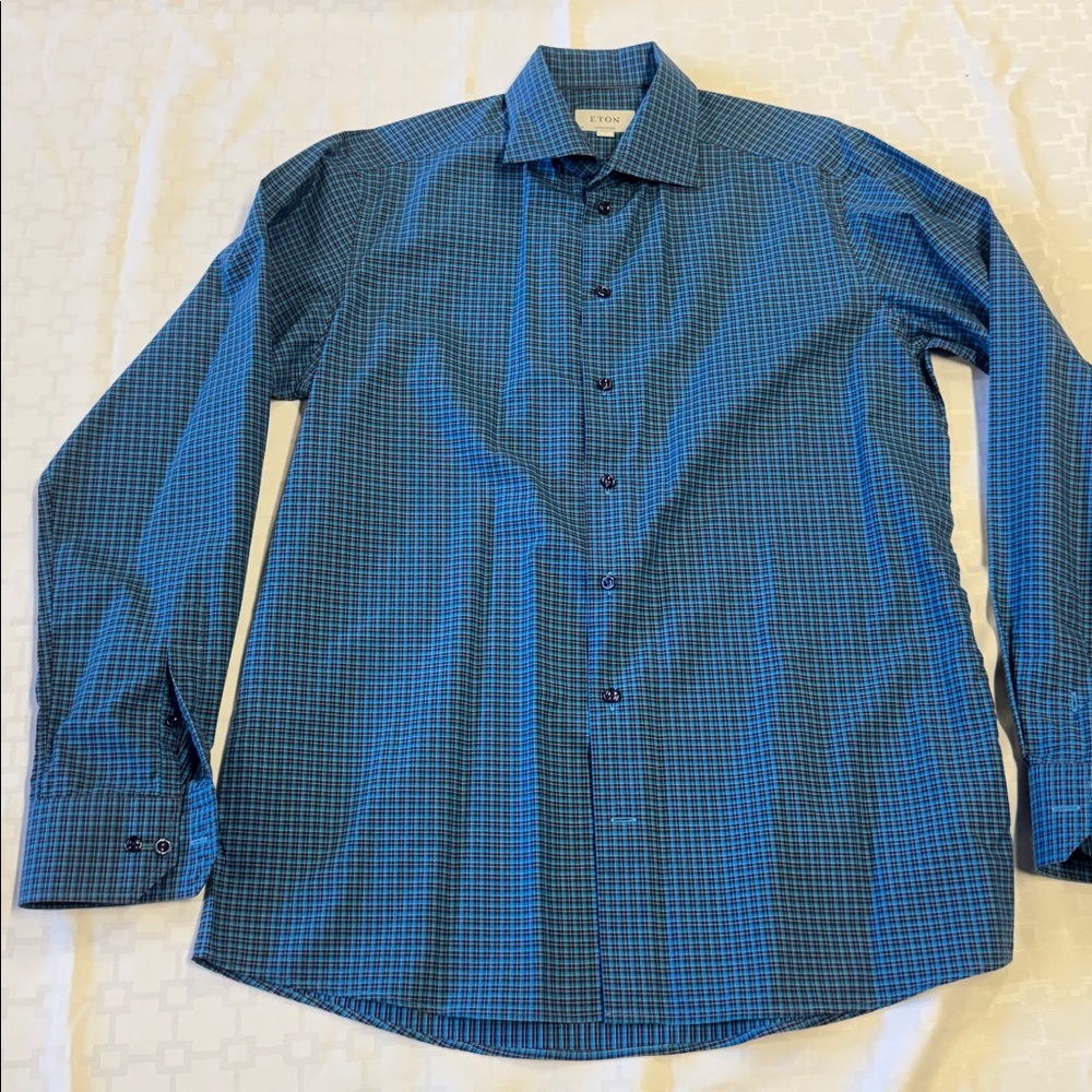Eton Contemporary Button Down Shirt blue